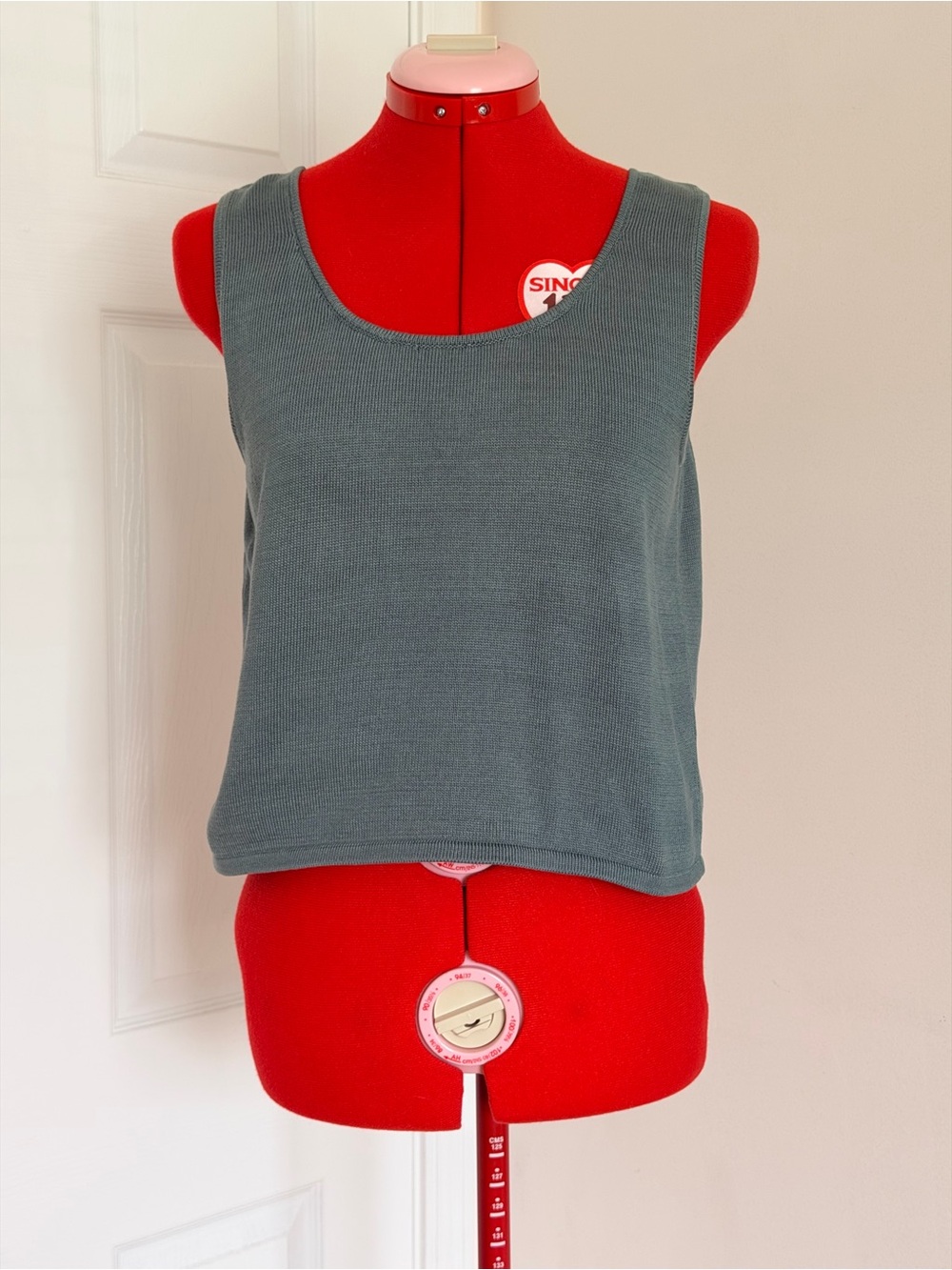 Vintage Peruvian Connection Pima Cotton Rib Knit Tank Top Peru Size S Olive